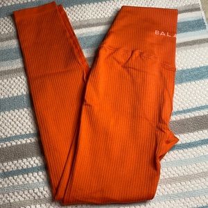 Balance Athletica orange seamless leggings NWOT